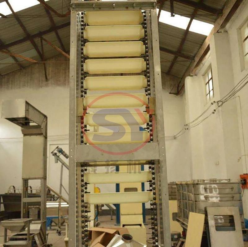 Stainless/Carbon Steel Vertical Conveying Equipment Link Chain Type Bucket Elevator Conveyor