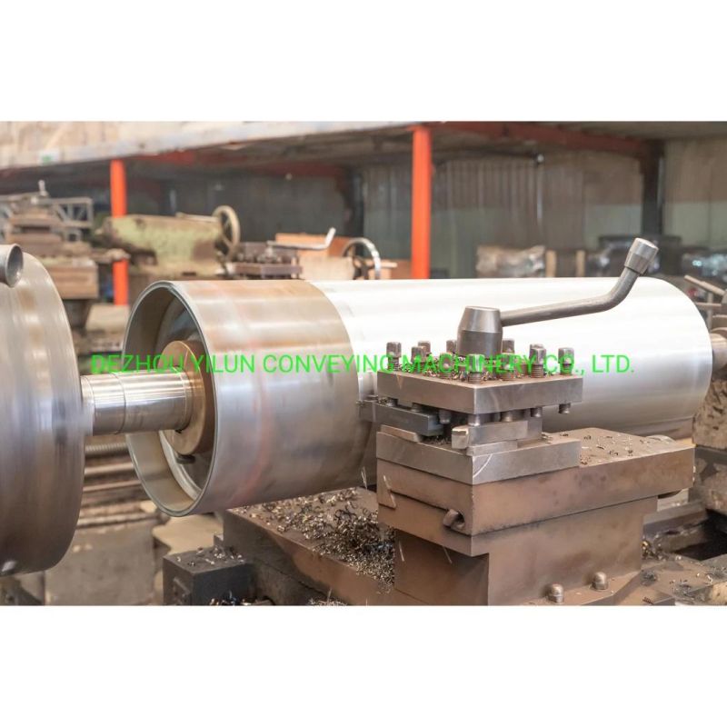 Conveyor Drive Pulley with Diamond Rubber Lagging for Belt Conveyor