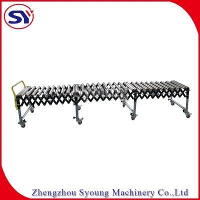 Motorised Expanding Expandable Flexible Roller Conveyor for Packaging Assembly Lines