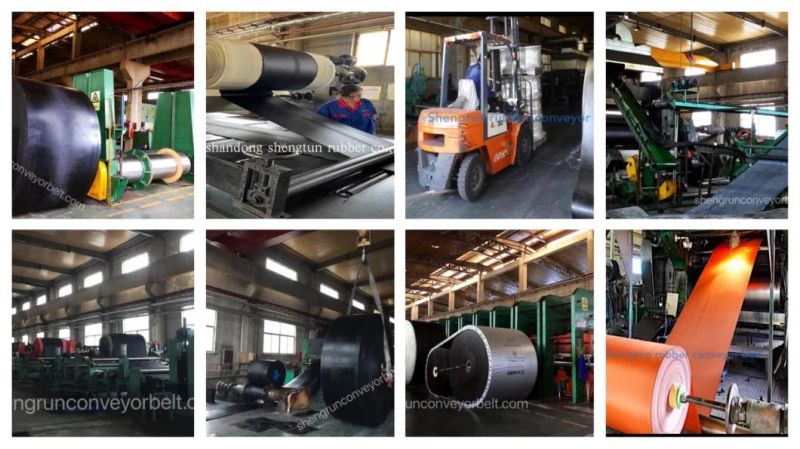 Heat Resistant /Anti-Burning/Flame Resistant Rubber Ep200 Conveyor Belt for Slag