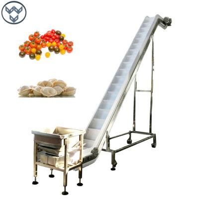 Automatic Food Grade 304 Stainless Steel Inclined Conveyor for Fresh Fruit