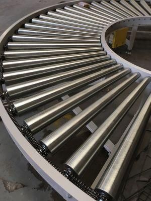 90 &deg; or 180 &deg; Curved Roller Conveyor