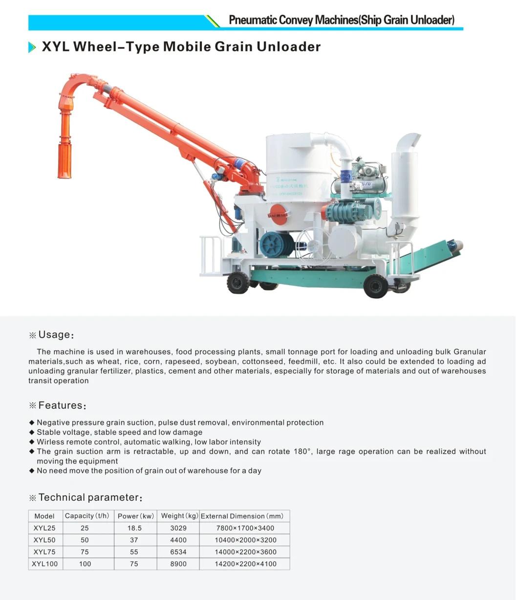 ISO9000-2001 Heat Resistant Xiangliang Brand Mobile Pneumatic Grain Food Unloader
