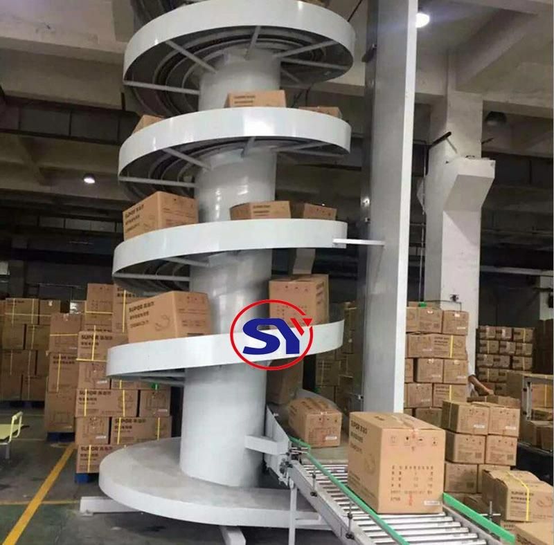 Multiple-Inlet Spiral Conveyor for Glass Bottles (Upwards)