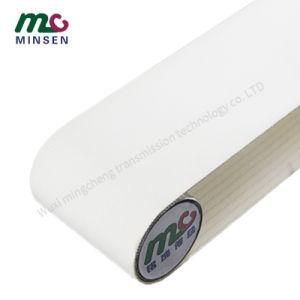 Factory White 1.0-1.8mm Food Grade Adhesive Proof Double Veils PU Conveyor Belt