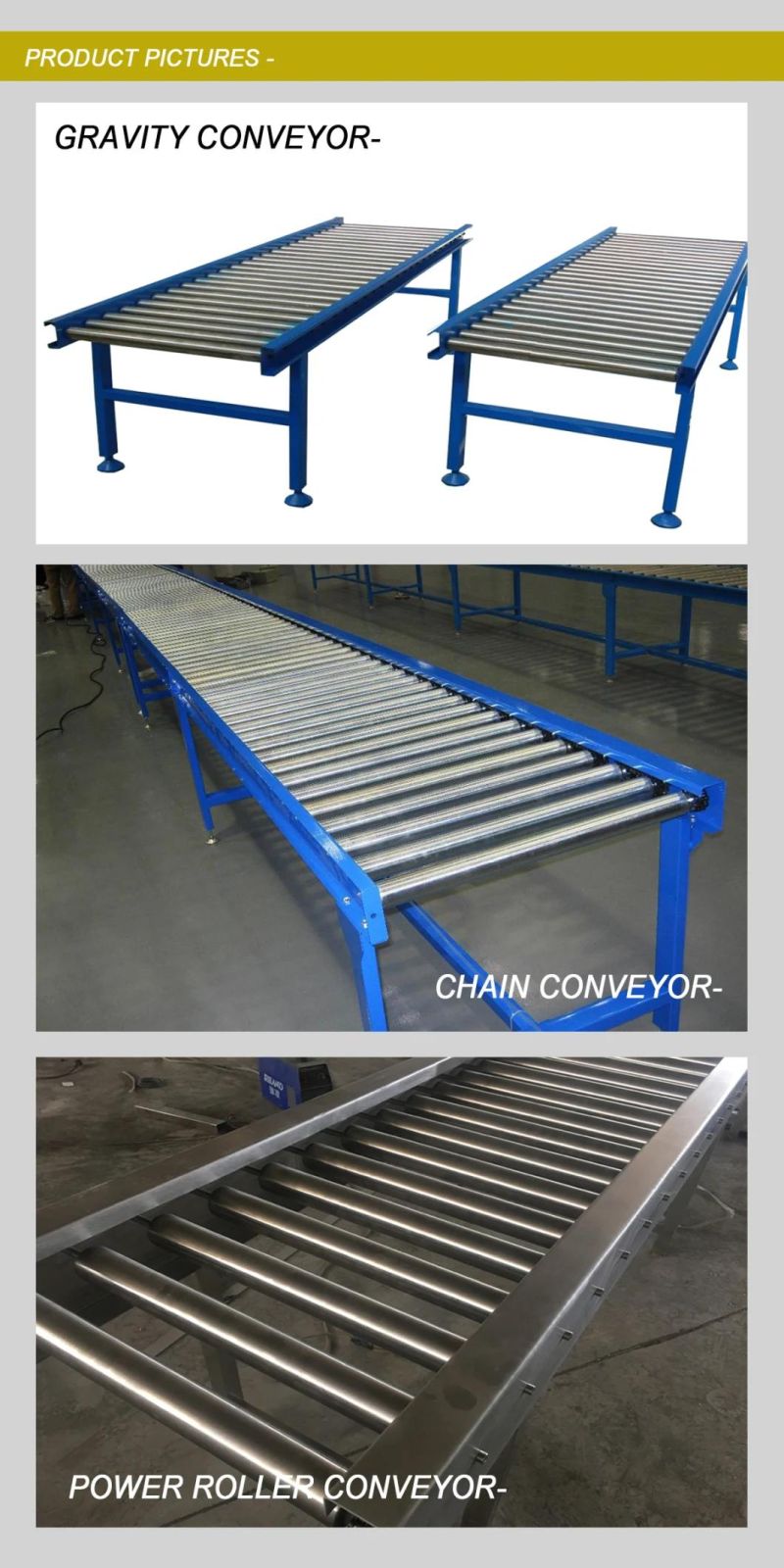 Powered Roller Conveyor for Factory Transfer