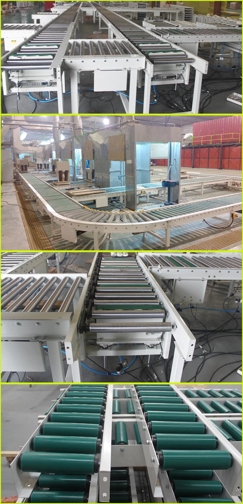 Aluminium Alloy Roller Turn Table Conveyor Motorsied for Plastic Crate