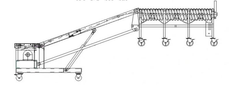 Adjustable Height Truck Load and Unload Conveyor for Tires Tyres