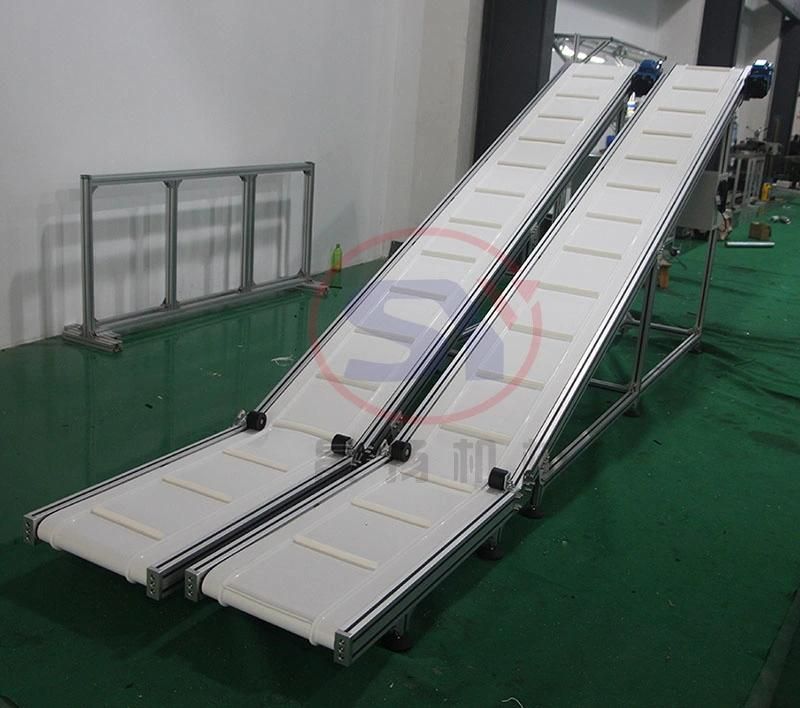 Varible Speed Incline Corrugated Sidewall Conveyor Rubber Belt for Plastic Particle