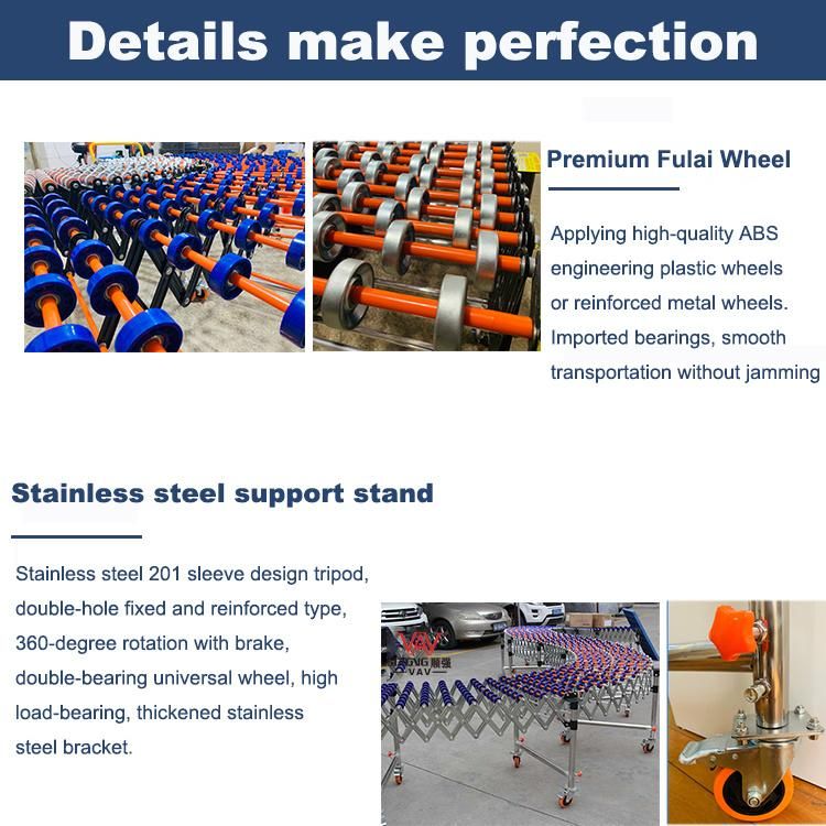 Wheel Conveyor Loading and Unloading Goods for Truck