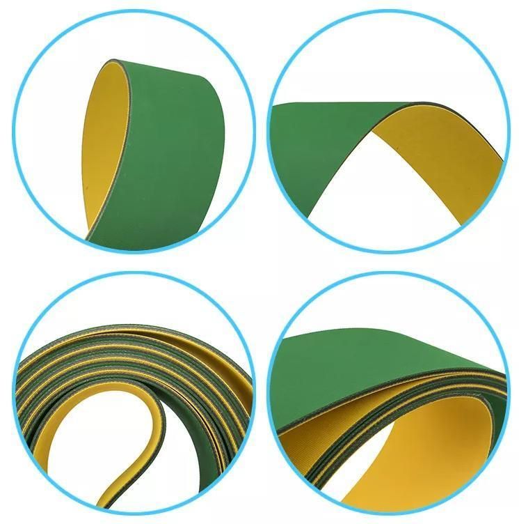 High Temperature Resistance Customized Power Transmission Green Flat Belt