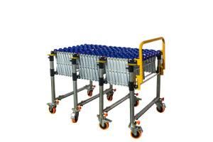 Telescopic Skate Wheel Gravity Conveyor Load-Bearing 25kgs with ABS Rollers