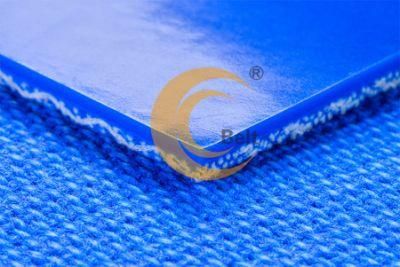 3.4mm solid woven conveyor belt blue and soft for logistics