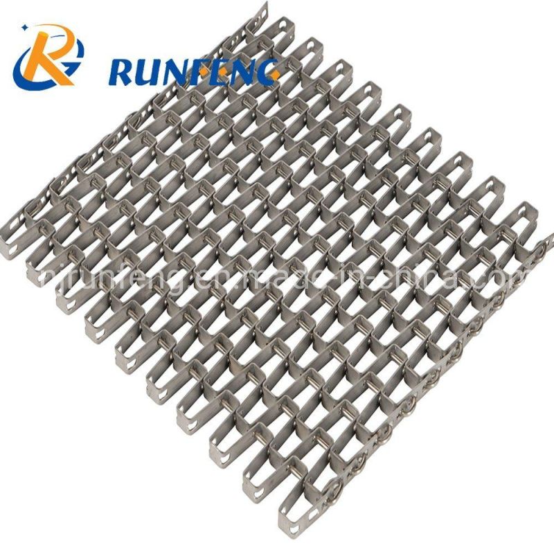 Conventional Stainless Steel Horseshoe Chain Wire Mesh Conveyor Belt for Bread Oven, Biscuits, Pizza, Sausage, Baking/Freezing/Frying/Cooling
