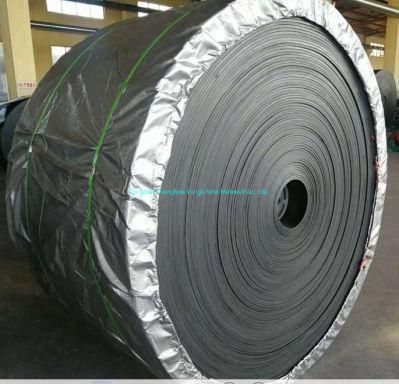 Molded Edge Heavy Black Rubber Belt Conveyor for Truck Loading