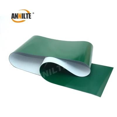 Annilte High Quality PVC Belt Conveyor Green Flat Transmission Belt for Industrial Assembly Production Line