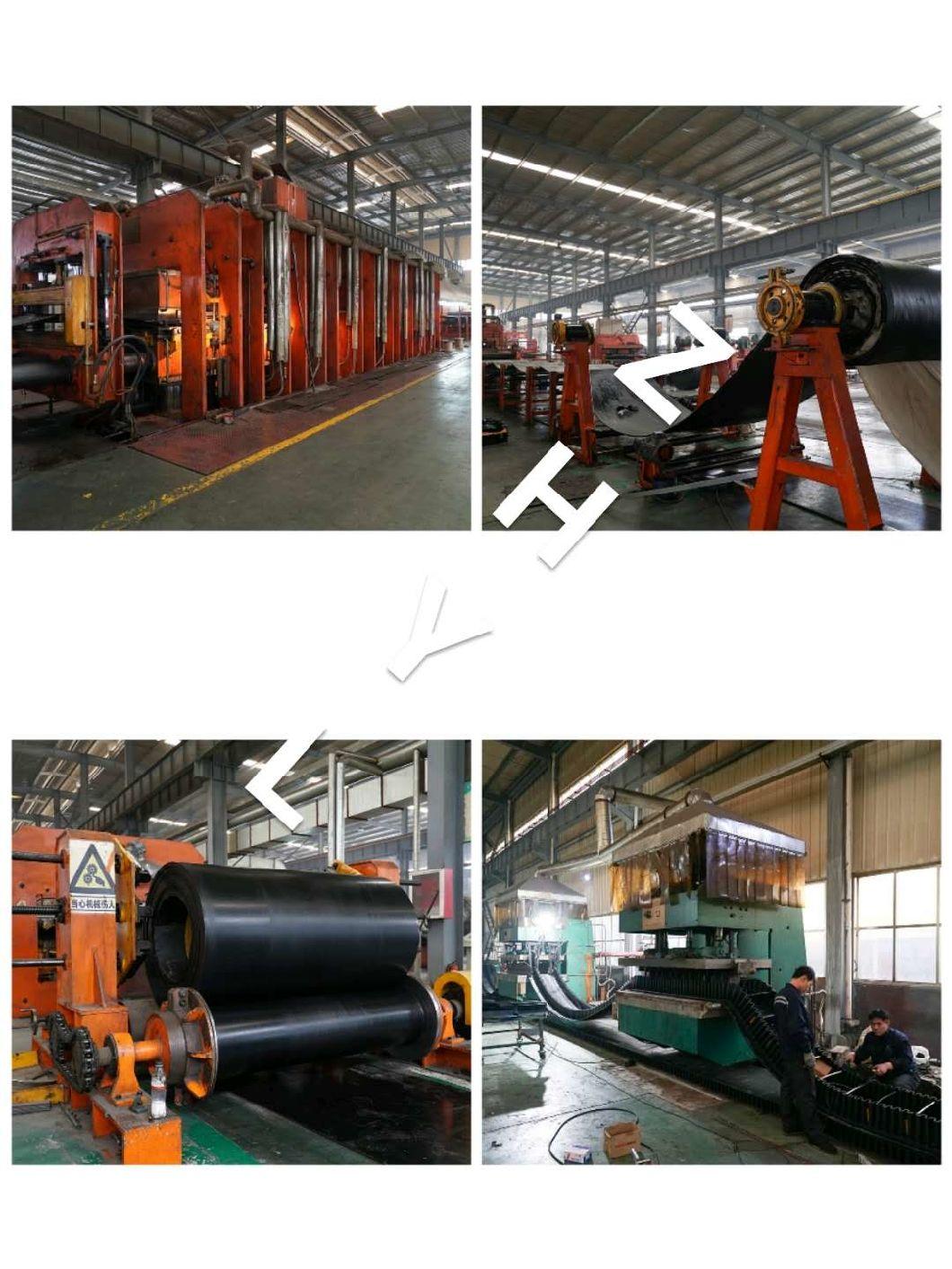 Chevron Black Belts Conveyor Used in Rice Husk Pellet Line