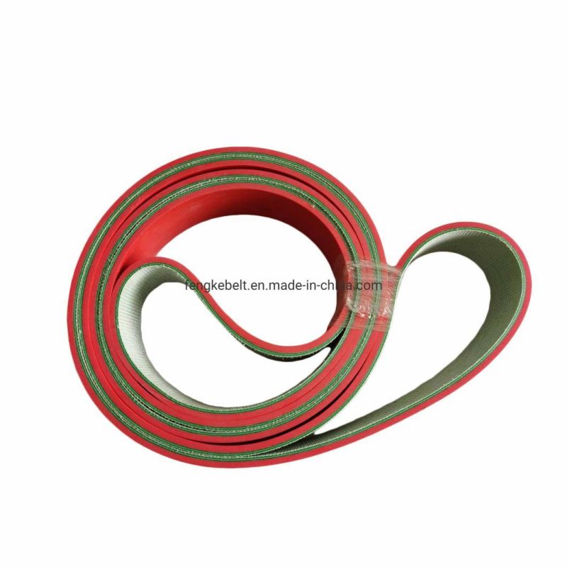 2440X50X5 Red Rubber Coating PVC Conveyor Belt