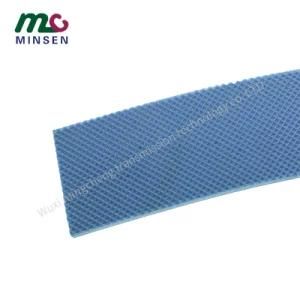 Blue PVC/PU/Pvk Light Industrial Conveyor/Transmission Belting/Belt with Golf/Diamond Pattern for Treadmill Running Belt