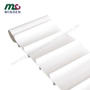 FDA Certificated White Food Grade PU Belts Conveyor Belt for Food Industry Synchronous Belt Side Baffle Conveyor Belt