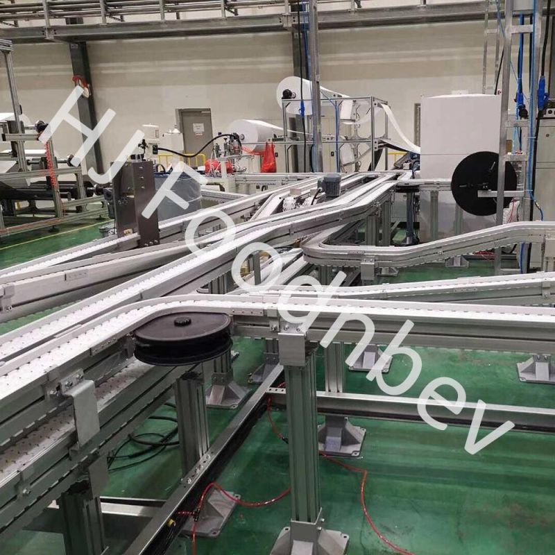 Assembly Line Industrial Transfer Green PVC Belt Conveyor for Workshop