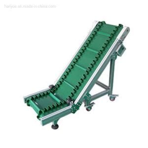 Ce ISO Portable Type Inclined Cleated Belt Conveyor
