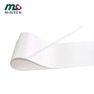 Factory Anti-Corrosion and Anti-Static PU Conveyor Belt White Moisture-Proof and Anti-Skid Industrial Belt Custom Logistics Line Climbing Belt