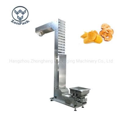 Automatic Z Type Bucket Elevator Conveyor Machine for Patato Chips Packing Sealing
