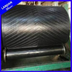 High Friction Ribbed Profiled Chevron Pattern Conveyor Belt