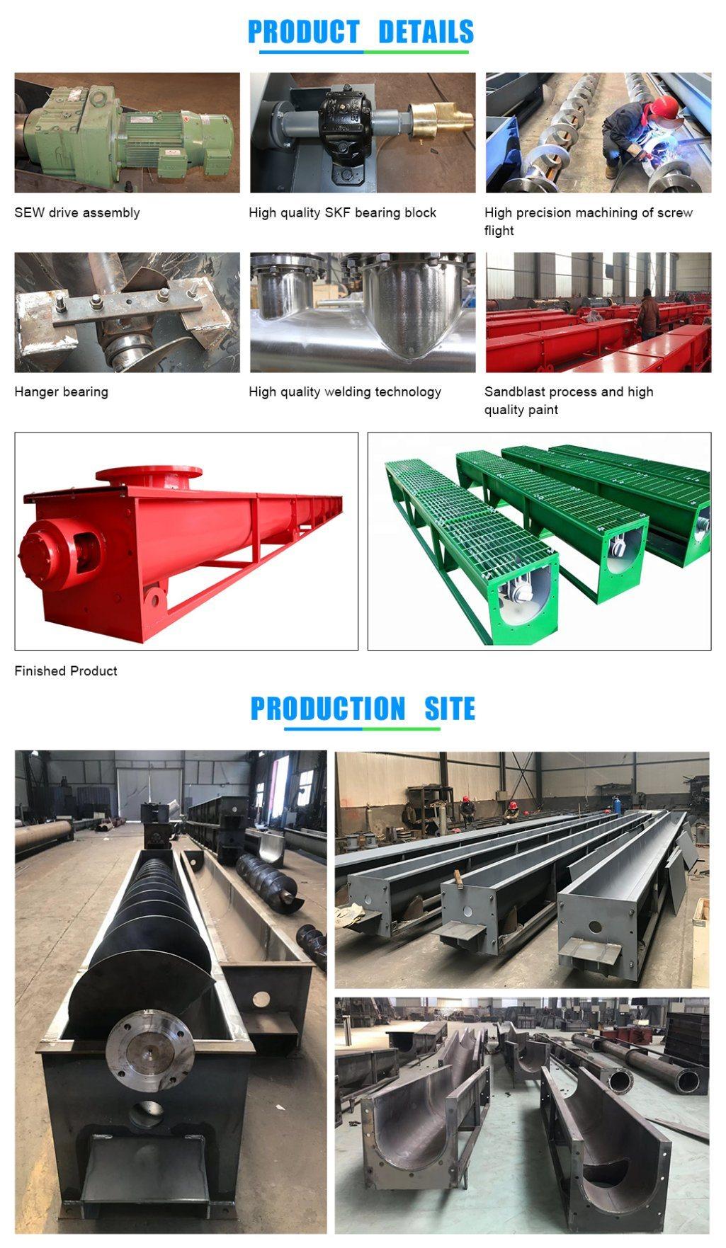 Professional Custom U Trough Automatic Continuous Feeder Screw Auger Conveyor