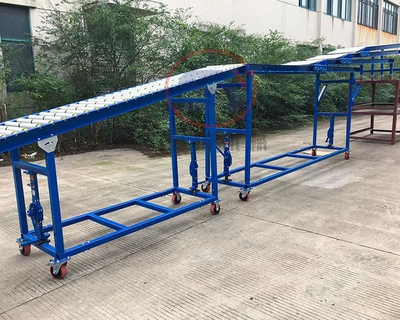 Movable Goods Van Loading Equipment Telescopic Belt Conveyor with Hydraulic Device