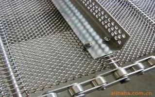 Stainless Steel Mesh Tape Chain Conveyor Belt Material Convey Belt with Punching and Transverse Baffle