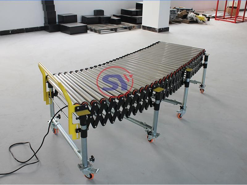 Gravity Flexible Roller Conveyor Telescopic for Loading Unloading Cartons