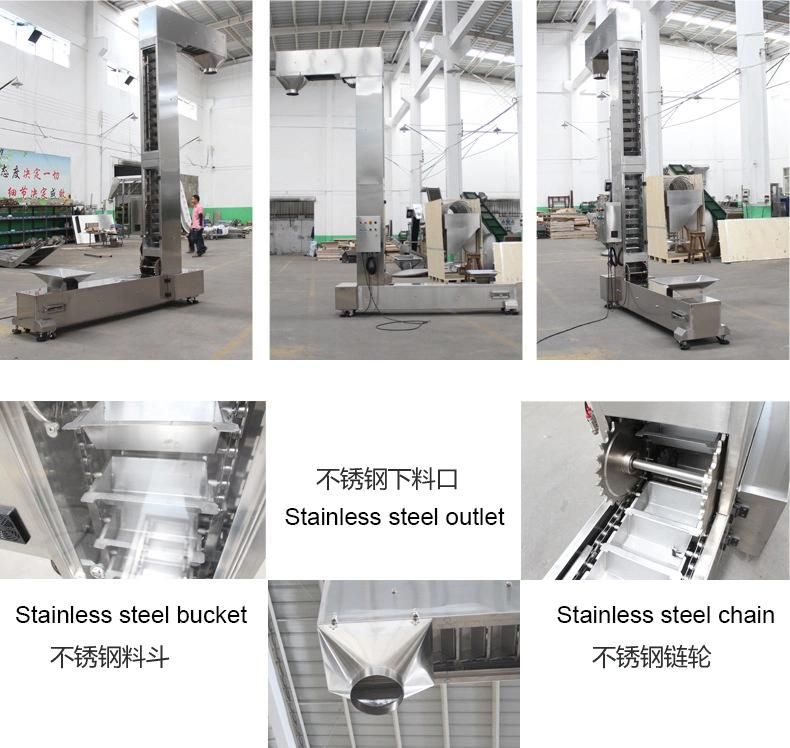 Stainless Steel Powder and Particle Food Z Type Bucket Conveyor