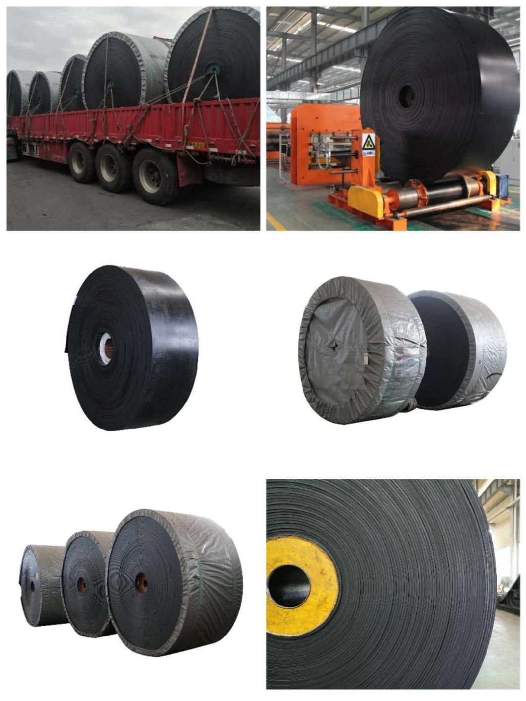 High Tensile Strength Black Rubber Conveyor Belt for Gold Mining