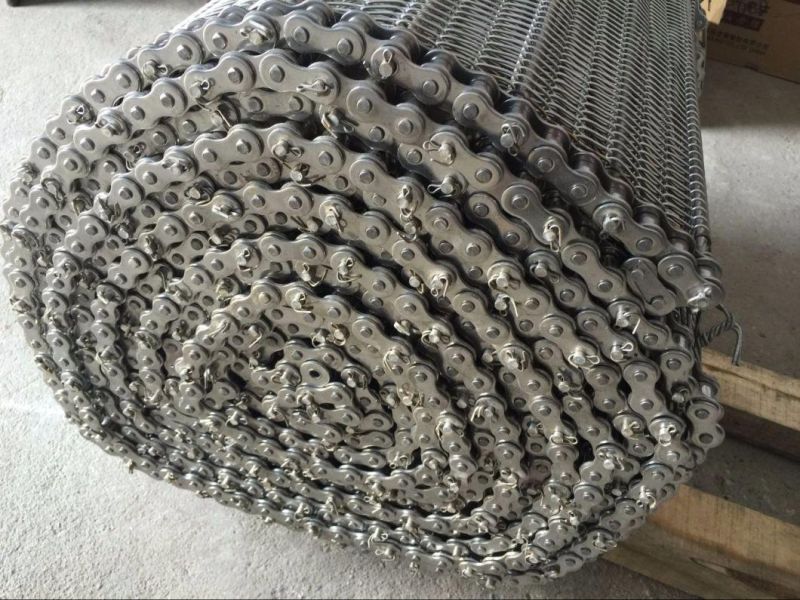 304 316 Stainless Steel Chain Link Type Conveyor Belt