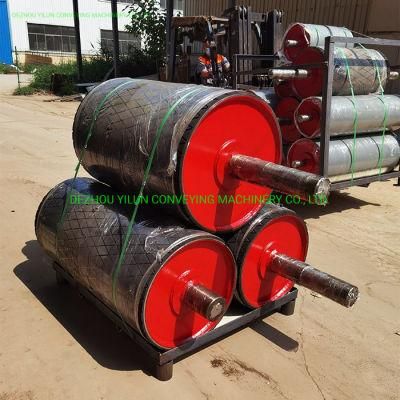 Conveyor Steel Ceramic Non-Drive/Head/Bend/Take up/Snub/Tail Rubber Lagging Drum Pulley