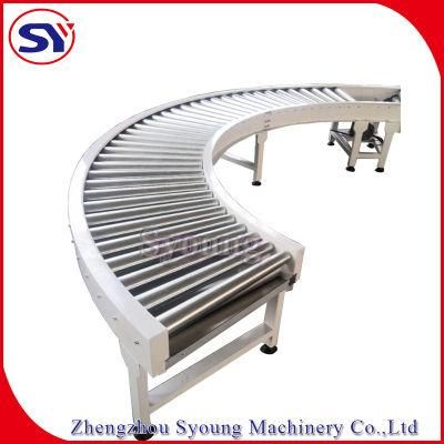 45/90/180 Degree Curve Tapered Roller Conveyor Pallet Conveyer