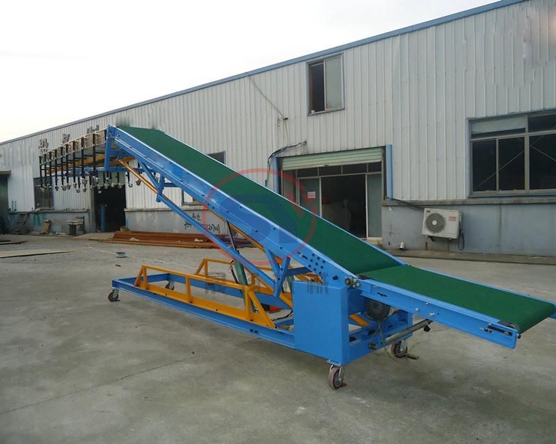 Flat and Inclined Belt Conveyor System for Rice Fertilizer Bag Truck Loading Unloading