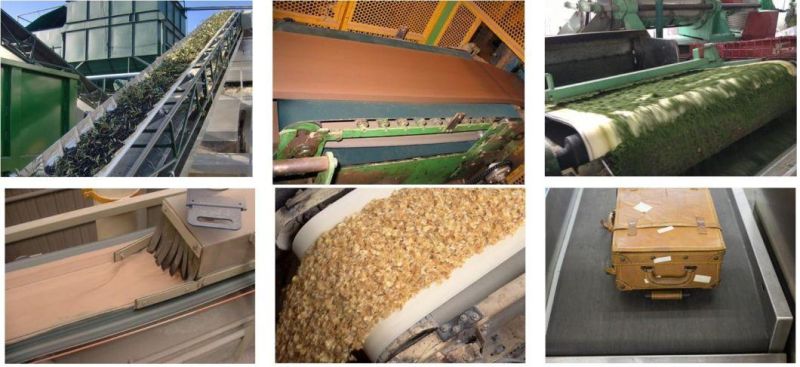 PVC Cleats Elevating Conveyor Belt for Material Handling