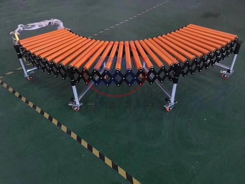 Automated Flexible Plastic Rubber Roller Conveyor for Warehouse Hardware Bearings Shop