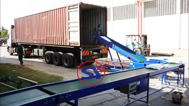 Ramp Movable Loading Conveyor Cargo Container Loader Machinery