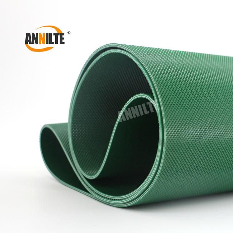 Annilte Manufacturers Wholesale Can Be Customized Green PVC Conveyor Belt, Green Diamond Pattern, Green PVC Pattern Conveyor Belt Wear Resistance and Anti Slip