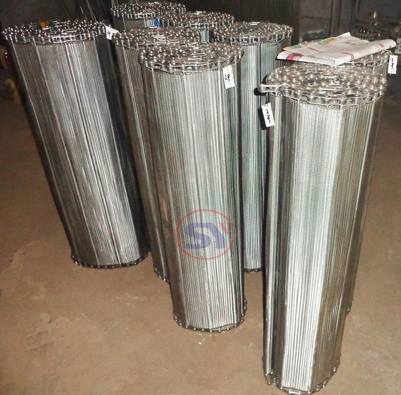 Linear Stainless Steel Wire Net Belt Conveyor for Building Material