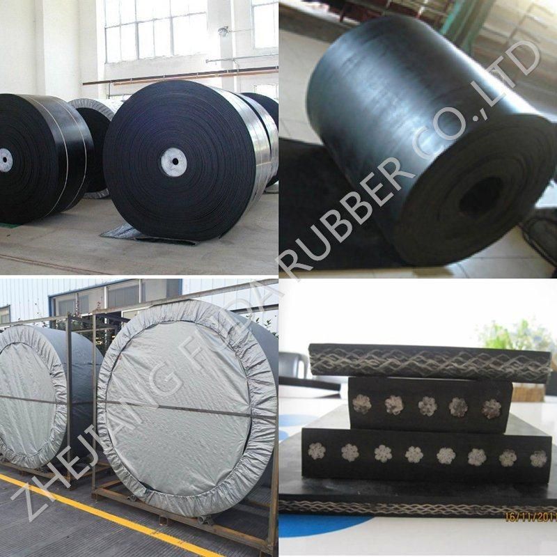 Mine, Stone, Sand Cement Fabric Nylon Nn Ep Cc56 Tc70 Steel Cord Black Rubber Conveyor Belt / Belt Conveyor