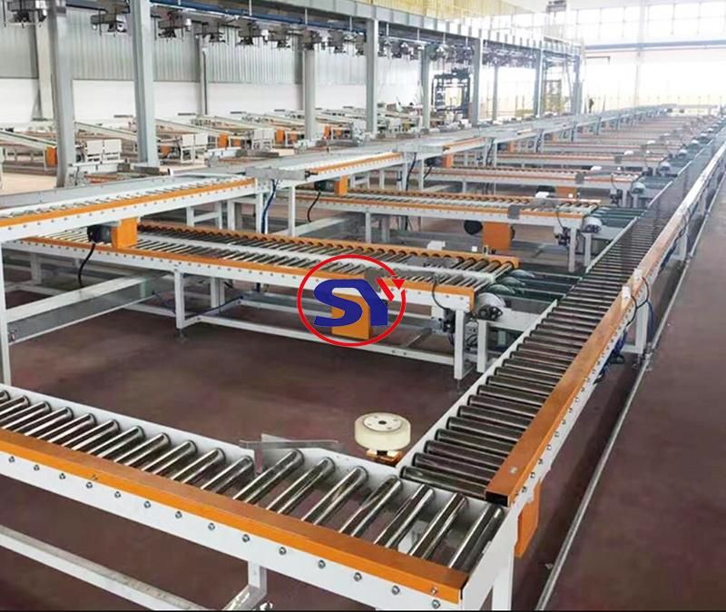 90/180 Degree Bend Driving Roller Conveyor for Plate Crate Barrel