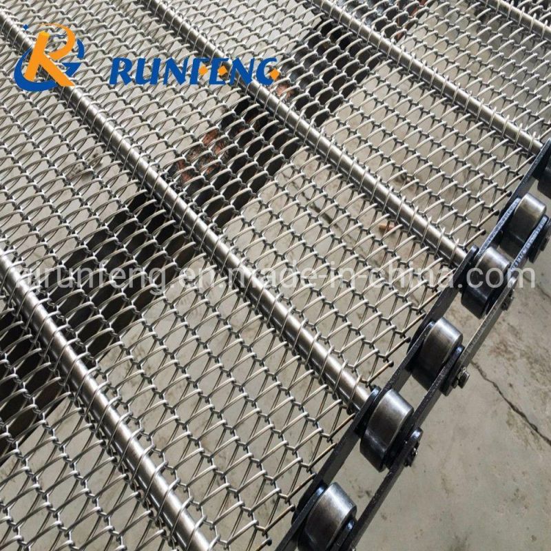 Manufacturer Chain Stainless Steel Mesh Conveyor Belt for Washing, High Temperature Processing