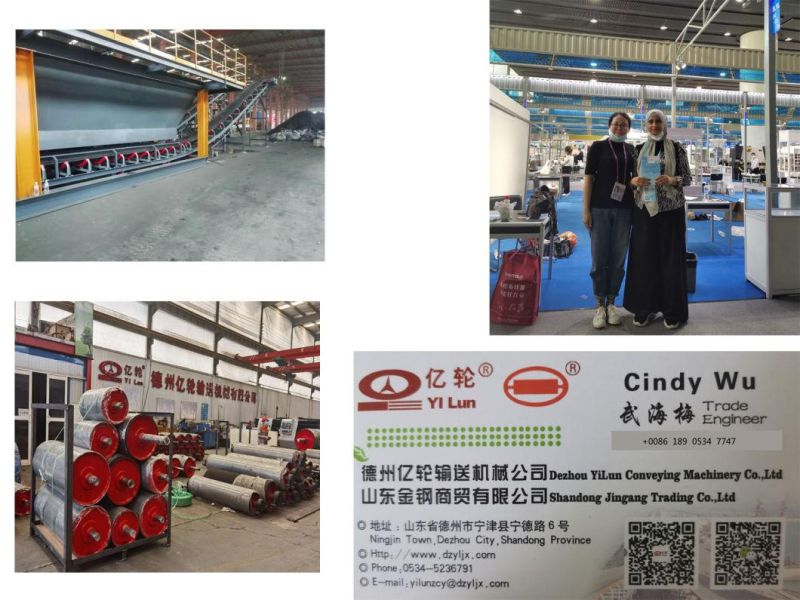 Heavy Duty Feeding Carbon Steel Industrial Powder Bulk Material Rubber Cement Coal Flat Belt Conveyor Machine
