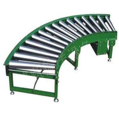 Customizable 30/45/90/180 Degree Oil Resistant Heat Resistant Fire Resistant Belt/Roller Curved Curve Gravity Roller Conveyor