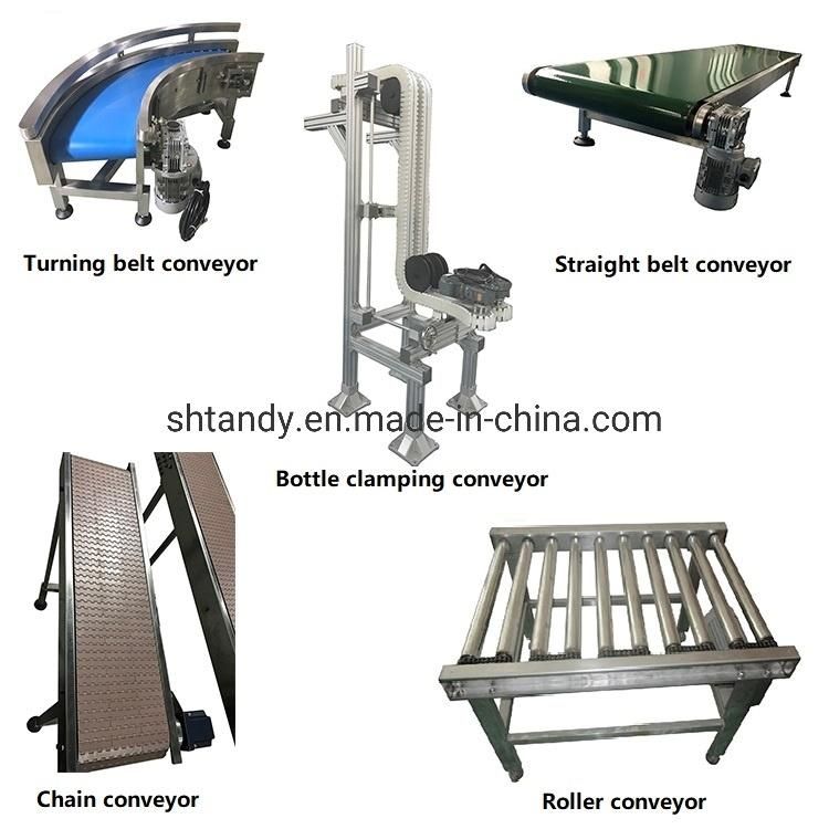 Food Packing Line Stainless Steel Frame Slat Chain Conveyor